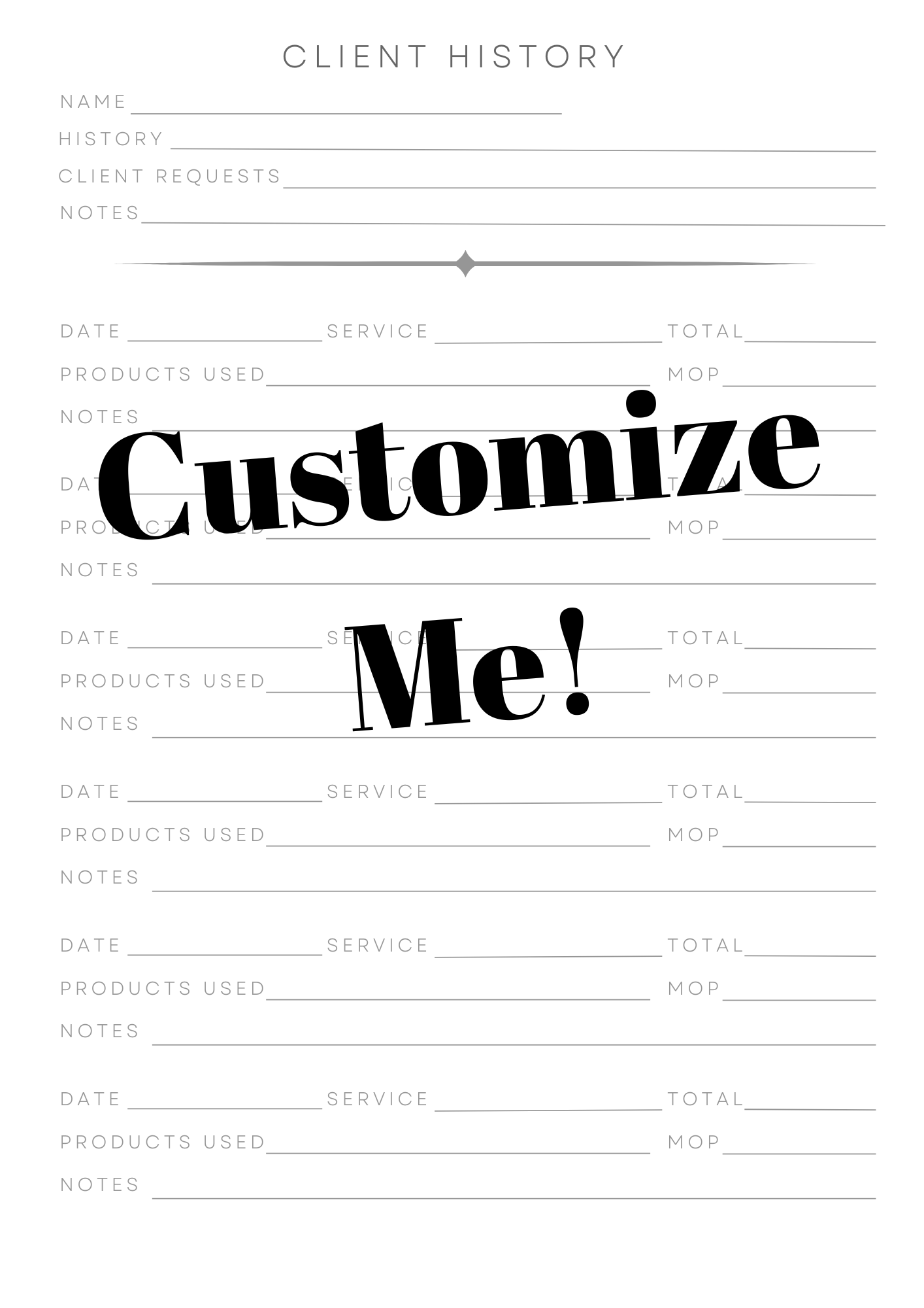 Intake Forms Template