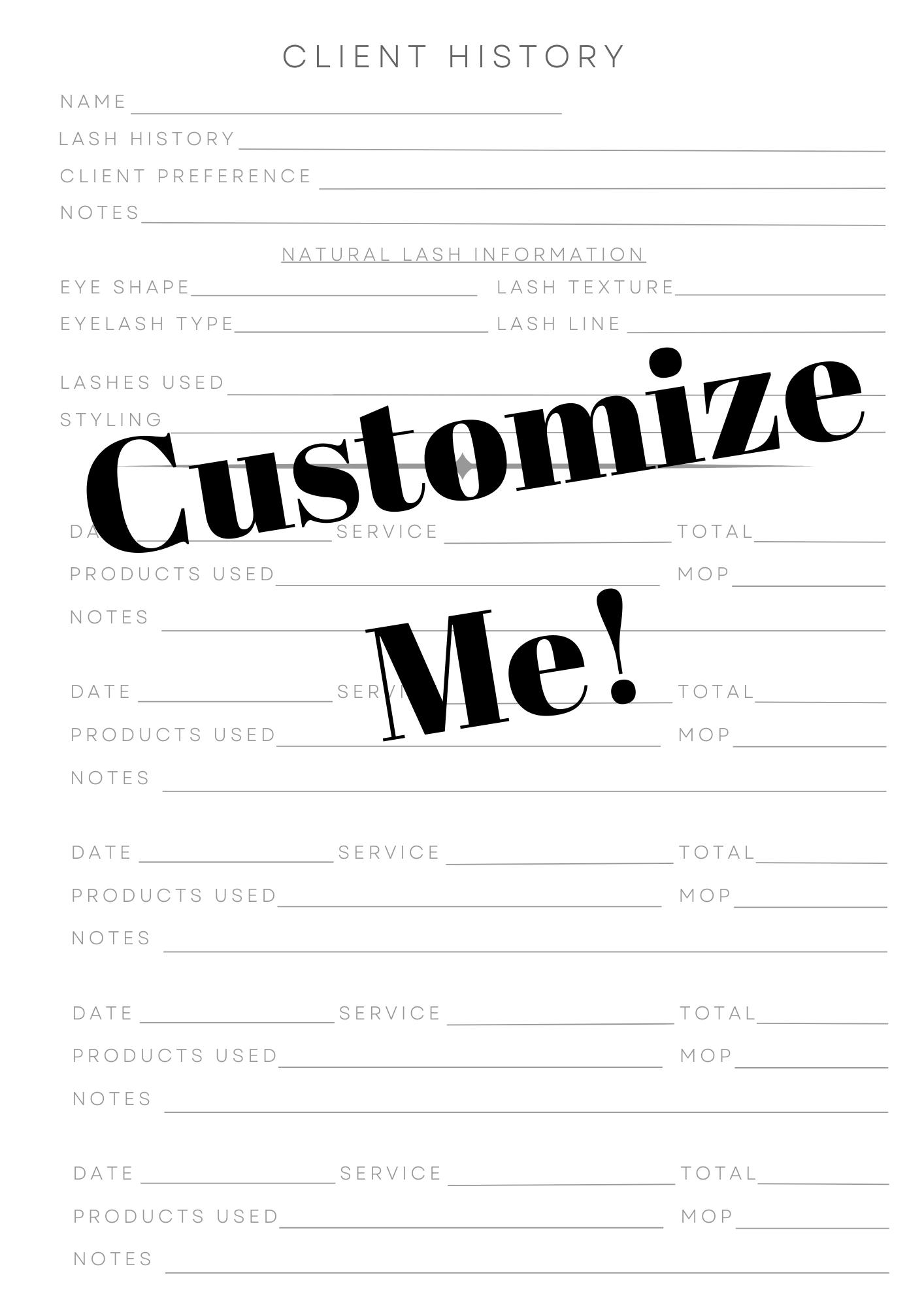 Intake Forms Template